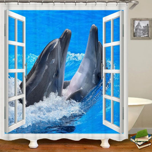 Rideau "Aqua Plage tropicale"