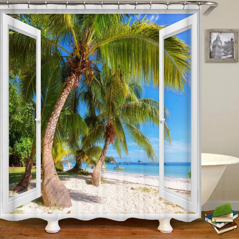 Rideau "Aqua Plage tropicale"