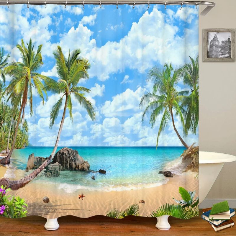 Rideau "Aqua Plage tropicale"