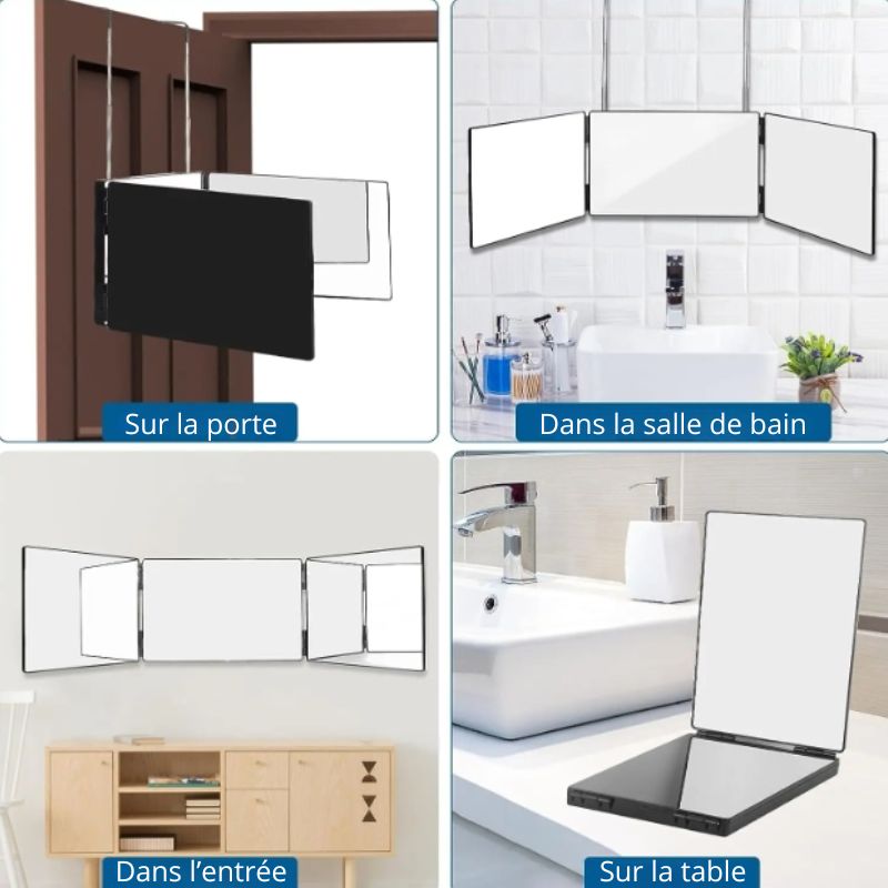 Miroir Panorama de Luxe | 3 volets