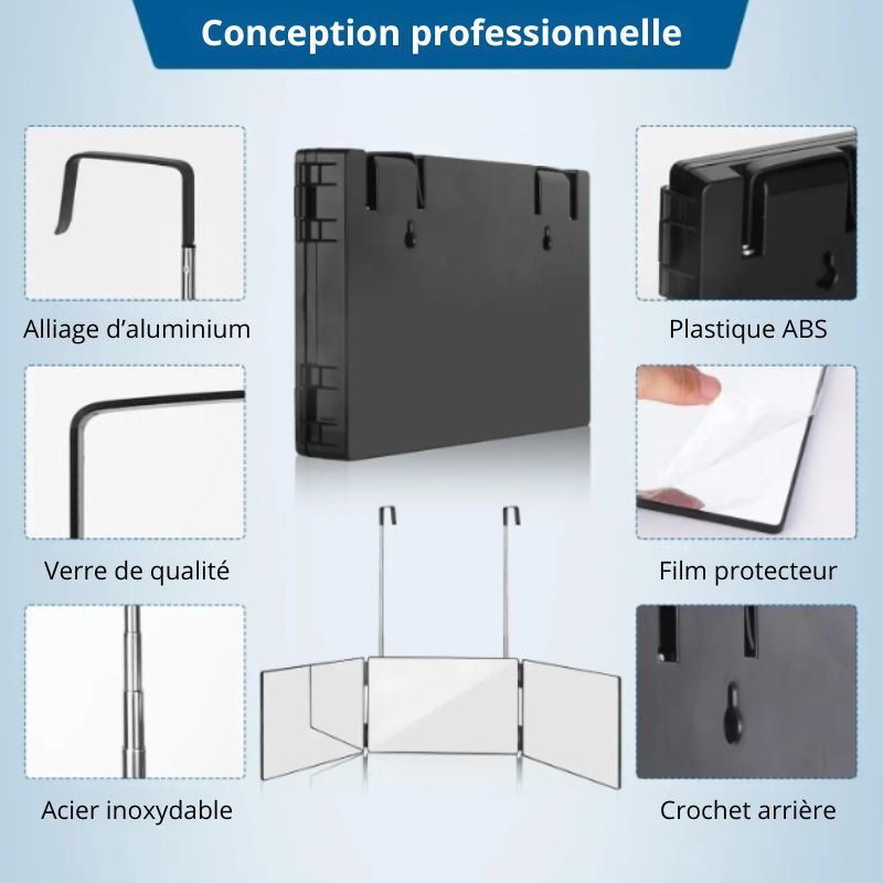 Miroir Panorama de Luxe | 3 volets
